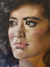 Vintage Öl Portrait Gemälde