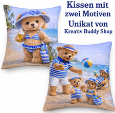 Kissen Teddy Strand Kinder