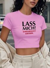Damen Bauchfrei T-Shirt Lass