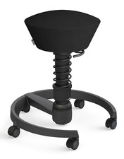 Aeris Bürostuhl Swopper - Microfaser Comfort - schwarz - inkl. Universalrollen