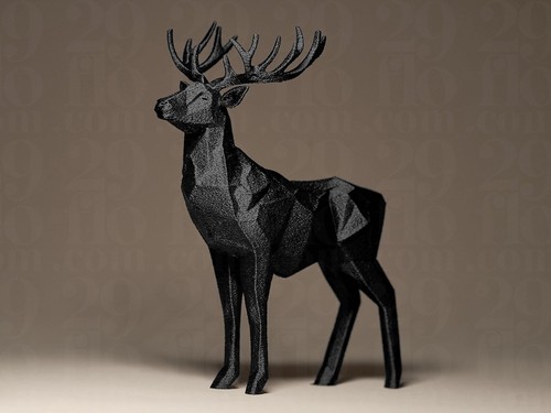 Geometric deer figurine - figurine, |