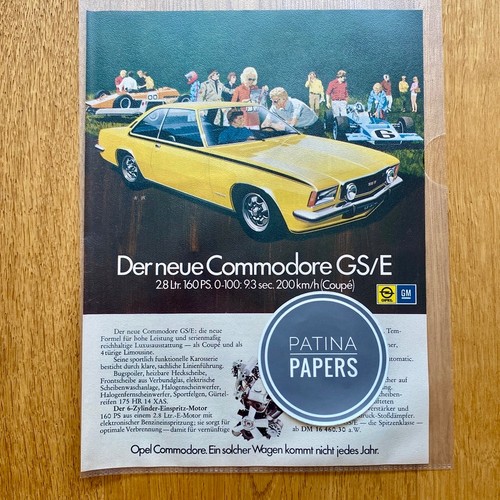 1972 der neue commodore - der, gs/e