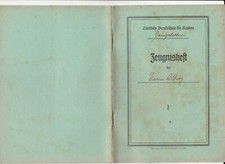 Historisches Zeugnisheft aus dem Jahr 1941