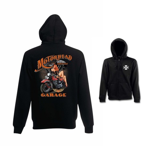 Sweatshirtjacke schwarz biker - sweatshirtjacke,