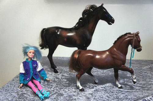 Barbie pferde puppe - pferde, +