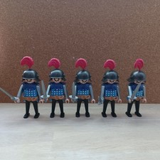 PLAYMOBIL Ritter blau silber 5 Figuren Sammlung - Nur zusammen gebaut