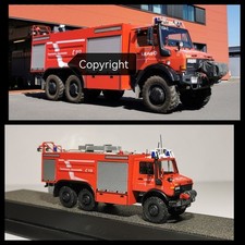 1:87 Resin Unimog 6x6 Werkfeuerwehr LEAG Tagebau Lausitz Kraftwerk Jänschwalde