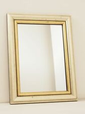 vintage Stil Wandspiegel Bilderrahmen Holz Bad Flur golden massiv 28 x 36,5 cm