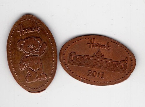 Elongated coin england - england, uk