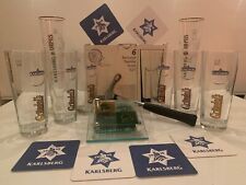 6 Karlsberg Biergläser 0,3l geeicht - Gründel´s Alkoholfrei / ++ Konvolut ++++