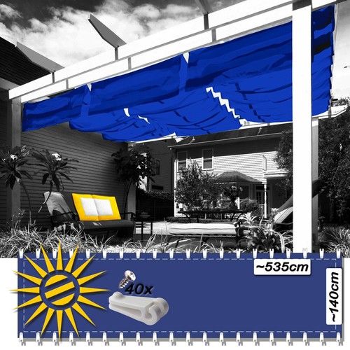 Sonnensegel blau 535x140 - blau, ca.