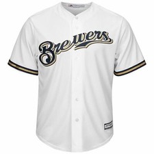 MLB Baseball Trikot Milwaukee Brewers weiß Home Cool base Majestic Jersey