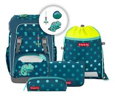 Step by Step Giant Schulranzen-Set 5-teilig Tasche Tropical Chameleon blau