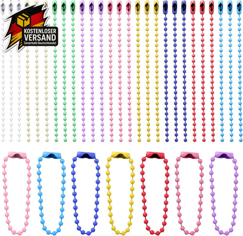Bunte kugelkette edelstahl 10m - bunte,