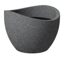 Scheurich Wave Globe | Blumentopf für Außen | rund | recycelter Kunststoff