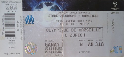 Ticket uefa 2009 10 - ticket,