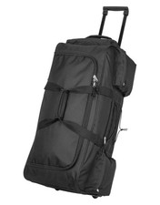 TOPMOVE Reisetasche Reisebeutel Tragetasche Travevlbag auf Rollen 72 L schwarz