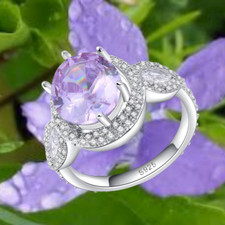 Ring lila zirkonia - -,