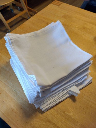 Stoffservietten weiß 40x40 - stoffservietten,