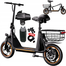 500W Adult E-Scooter 12 Zoll Klappbar Elektroroller 36V 13AH Mit Korb 25km/h NEU