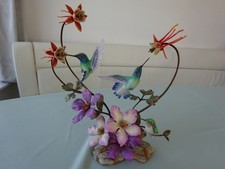 Franklin Mint Porzellan Kolibri Skulptur House of Faberge Höhe ca.28,5cm