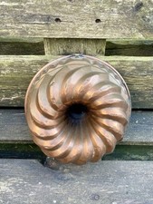 Alte Kupferbackform, Guglhupfform groß, wunderschön, vor 1900