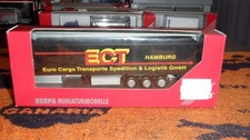 Herpa: 3 Achs Auflieger ECT Hamburg, Euro Cargo Transporte Spedition & Logistik
