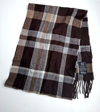 TCM TCHIBO Mode Mantel Schal Herren Fransen Karo beige braun wNeu elegant