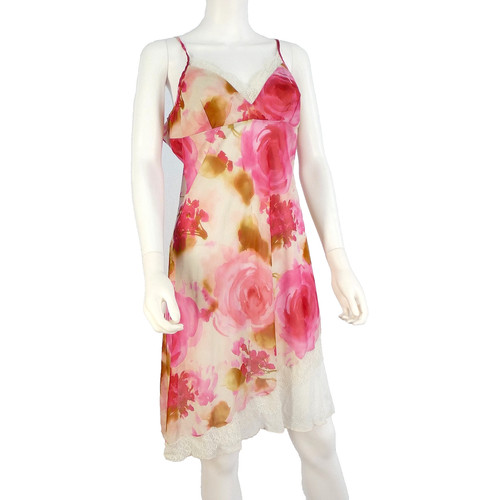 Blumen chiffon schlupf kleid - chiffon,