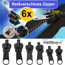 6x Reißverschluss Zipper