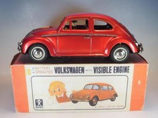 Bandai Nr. 960 Volkswagen VW Käfer Beetle Blech rot Motor sichtbar OVP #1711