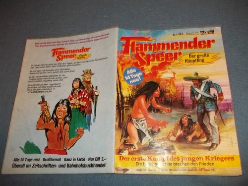 Flammender speer comic heft - comic,