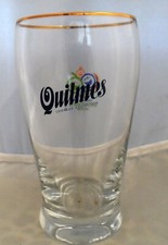 Glas Quilmes Bier Goldrand