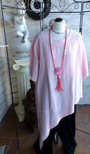 5110 She's Crazy Tunika, XXL Pink weiß, Zipfel