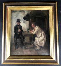 Wilhelm ROEGGE (1870 - 1946) - Gespräch beim Wein - Nachlassstempel