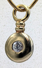 Designer Anhänger Zirkon 0,925 Sterlingsilber vergoldet