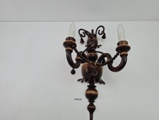 Deckenlampe Lampe Holz 2 Leuchter elektrisch Deko alt atik H:57cm #238155