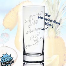 Longdrink glas Trinkglas Gravur personalisiert Geschenk Wasserglas