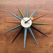 Vitra Design Museum George Nelson Sunburst Wanduhr Multicolor Mid-Century