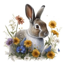 2x Sticker Rabbit Car Sticker