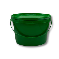 Eimer mit Deckel grün oval 18,5L 15 Schutteimer Werkzeugeimer Haushaltseimer