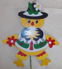 Alte Hampelfigur Hampelmann Küken 20 cm Holz Hampel-Küken