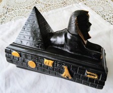 Seltene ägyptische antike Große Sphinx von Gizeh mit Pyramide Statue-TOP!!!