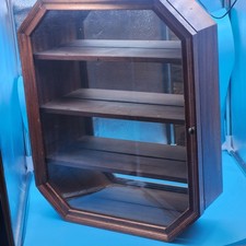 Vitrine Holz-Glas-Vitrine Hängeschrank Vintage  50 Jahre 40x50x10cm