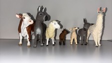 Schleich Bauernhof Tiere, Tierset, Tiere , Esel, Kuh, Schaf, Lama, Ziege, ...