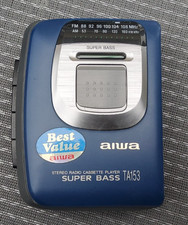 AIWA HS-TA153 Kassettenspieler mit AM FM Radio blau top Zustand