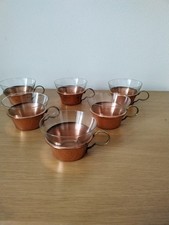 6 Stk. Teetassen mit Glaseinsatz