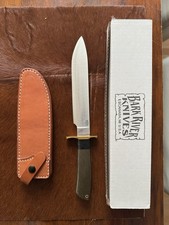 Bark River Mike Stewart Bowie Messer First Production Run A2 Green Micarta