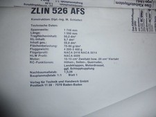 Bauplan Zlin 526 AFS