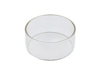 Teelichthalter MAXI-Teelichter aus Klarglas mit 21k Goldrand Ø 60 mm